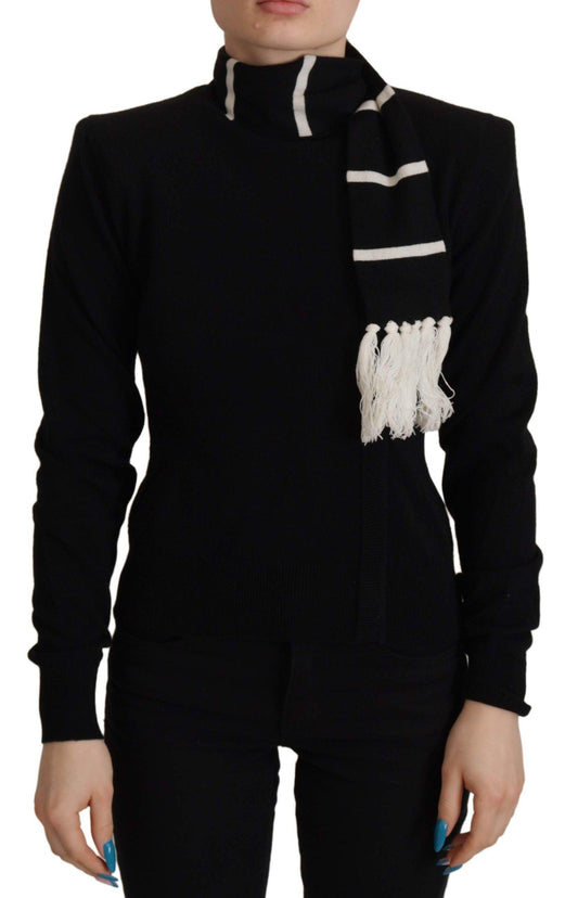 Dolce & Gabbana Elegant Black Cashmere Turtleneck Sweater - Arichezz.store