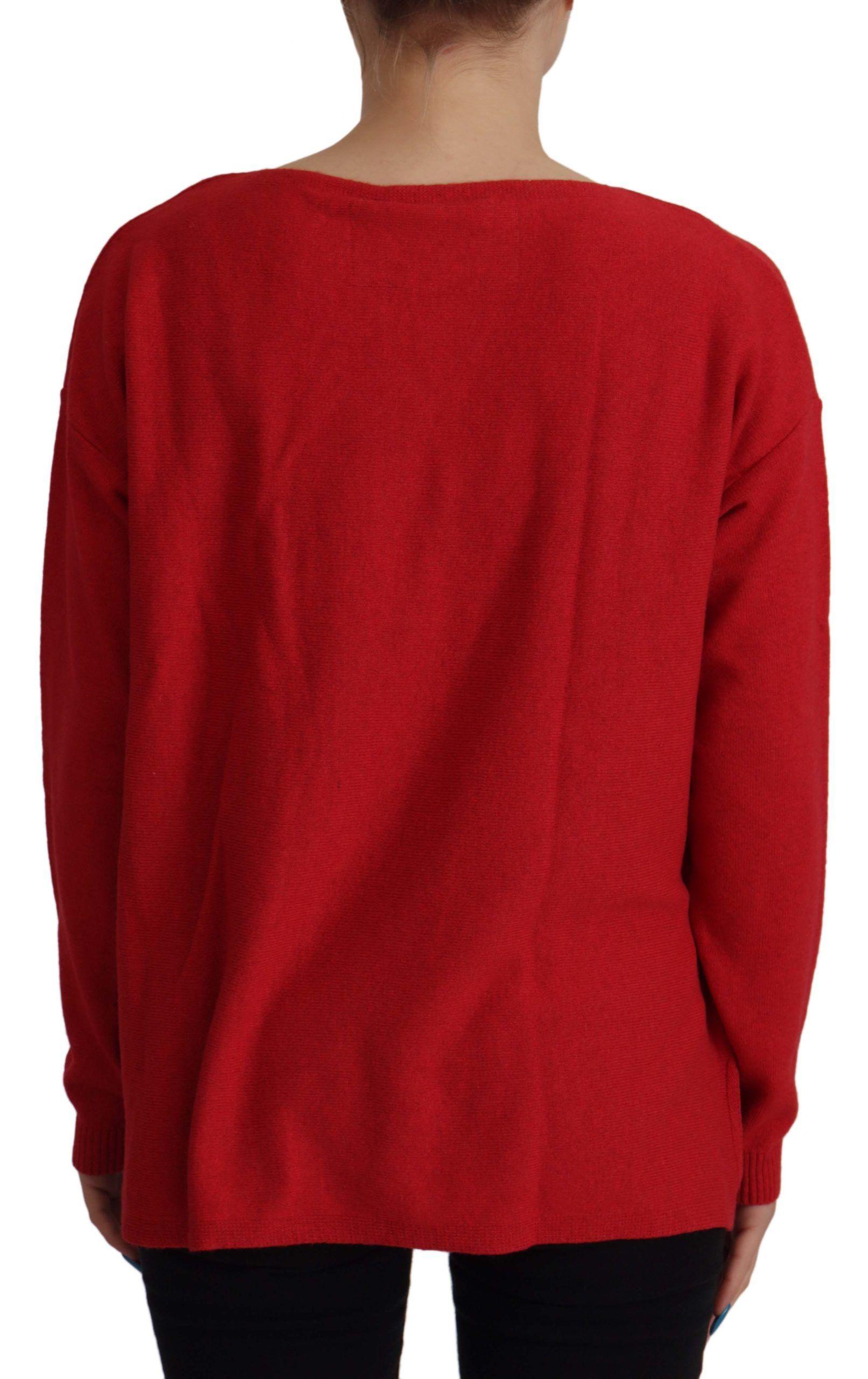 Dolce & Gabbana Elegant Red Wool Blend Knit Sweater - Arichezz.store