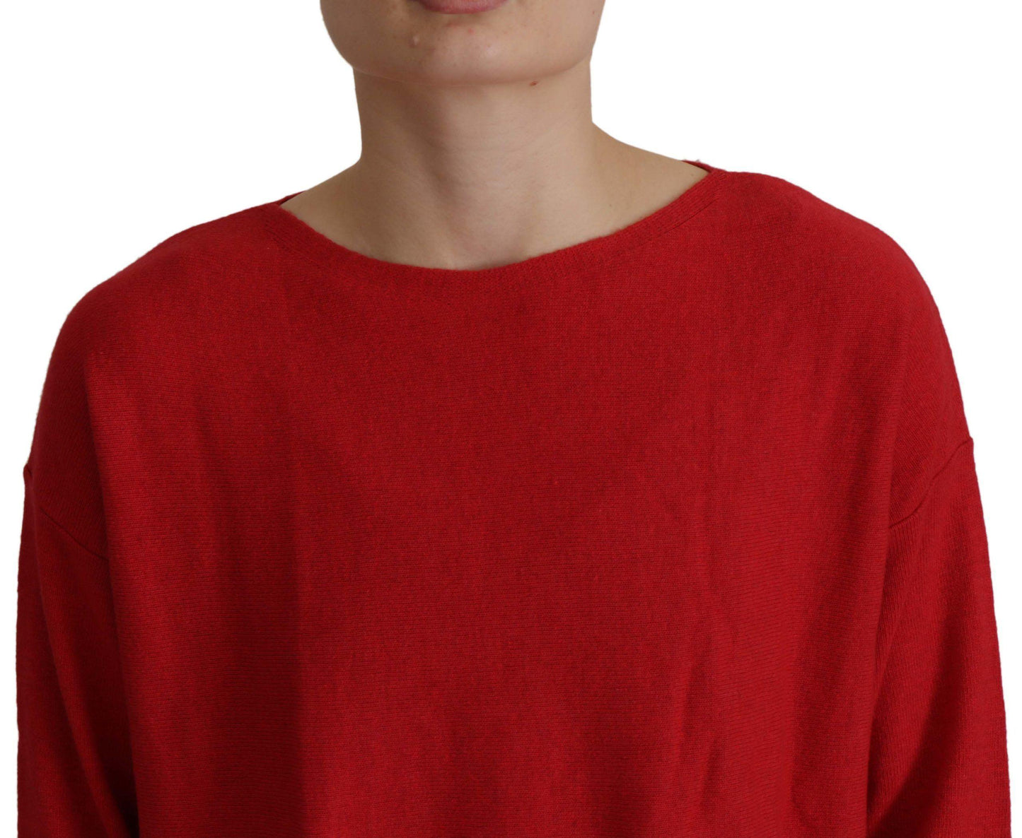 Dolce & Gabbana Elegant Red Wool Blend Knit Sweater - Arichezz.store