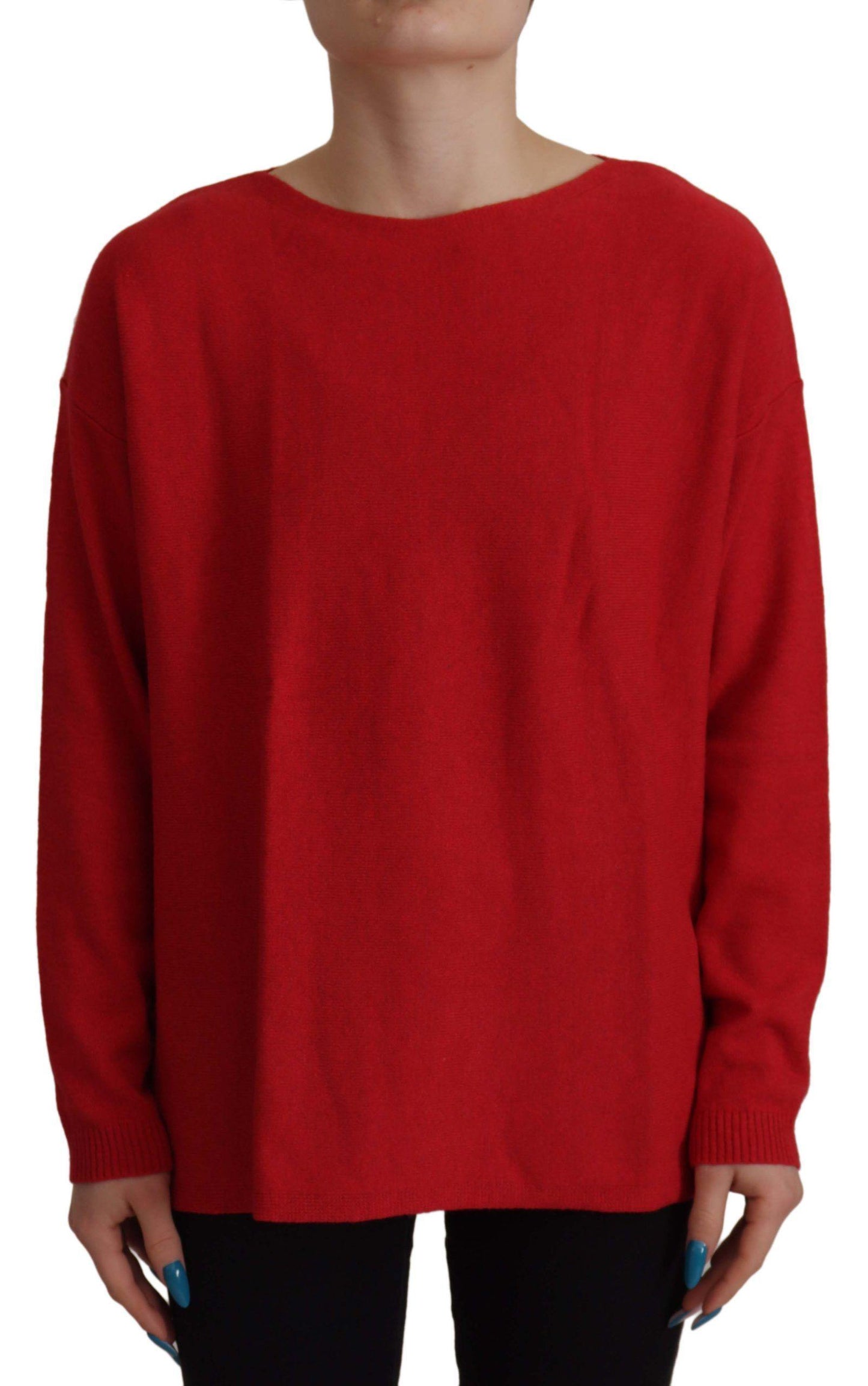 Dolce & Gabbana Elegant Red Wool Blend Knit Sweater - Arichezz.store