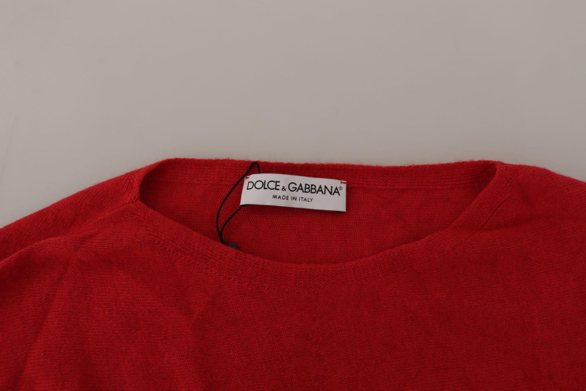 Dolce & Gabbana Elegant Red Wool Blend Knit Sweater - Arichezz.store