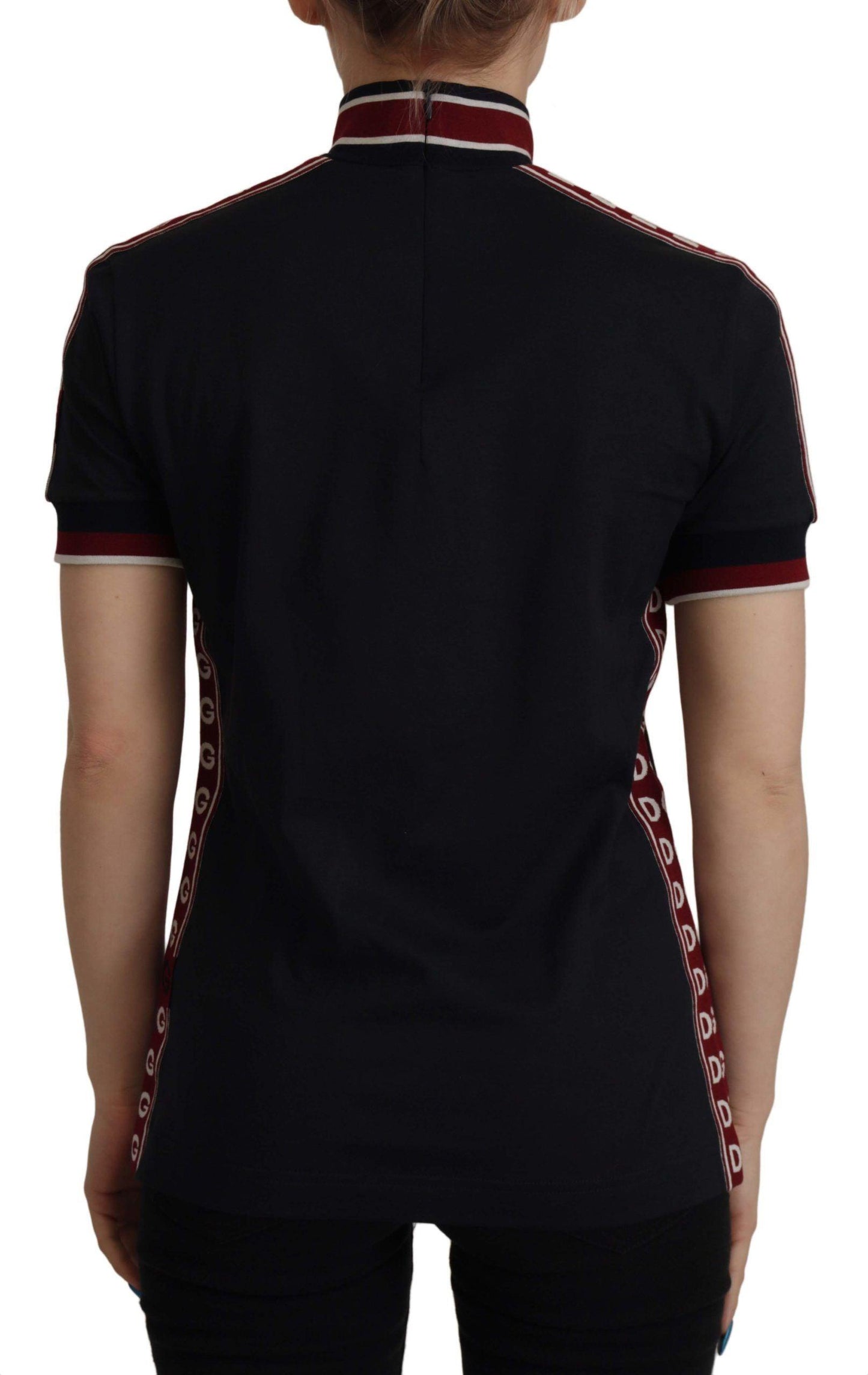 Dolce & Gabbana Elegant Black Turtle Neck Cotton Tee - Arichezz.store