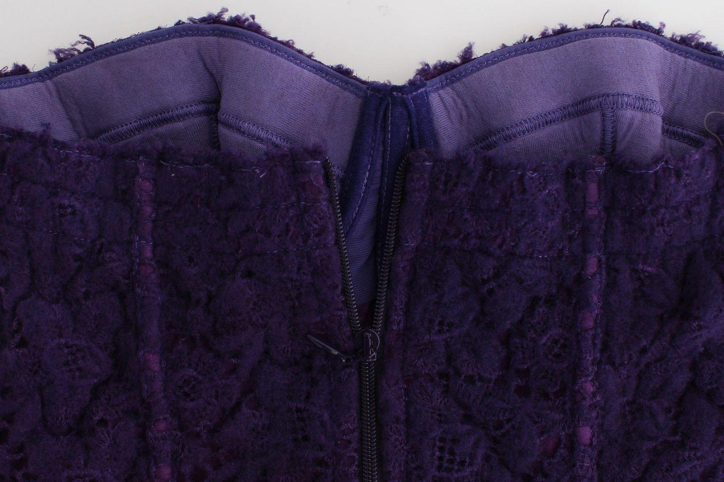 Ermanno Scervino Purple Lace Silk Blend Bustier Corset - Arichezz.store