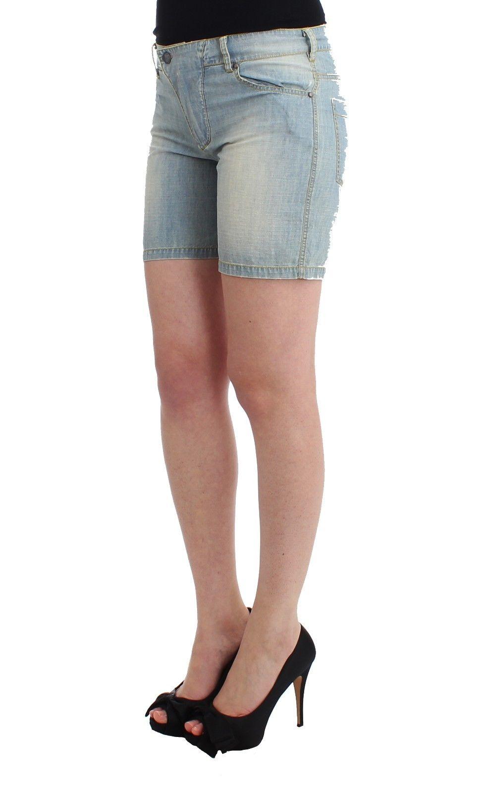 Chic Blue Denim Shorts - Ermanno Scervino - Arichezz.store