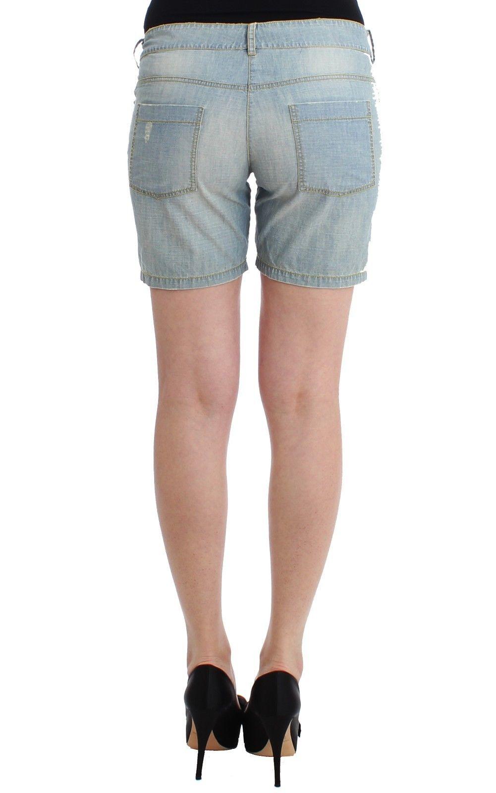 Chic Blue Denim Shorts - Ermanno Scervino - Arichezz.store