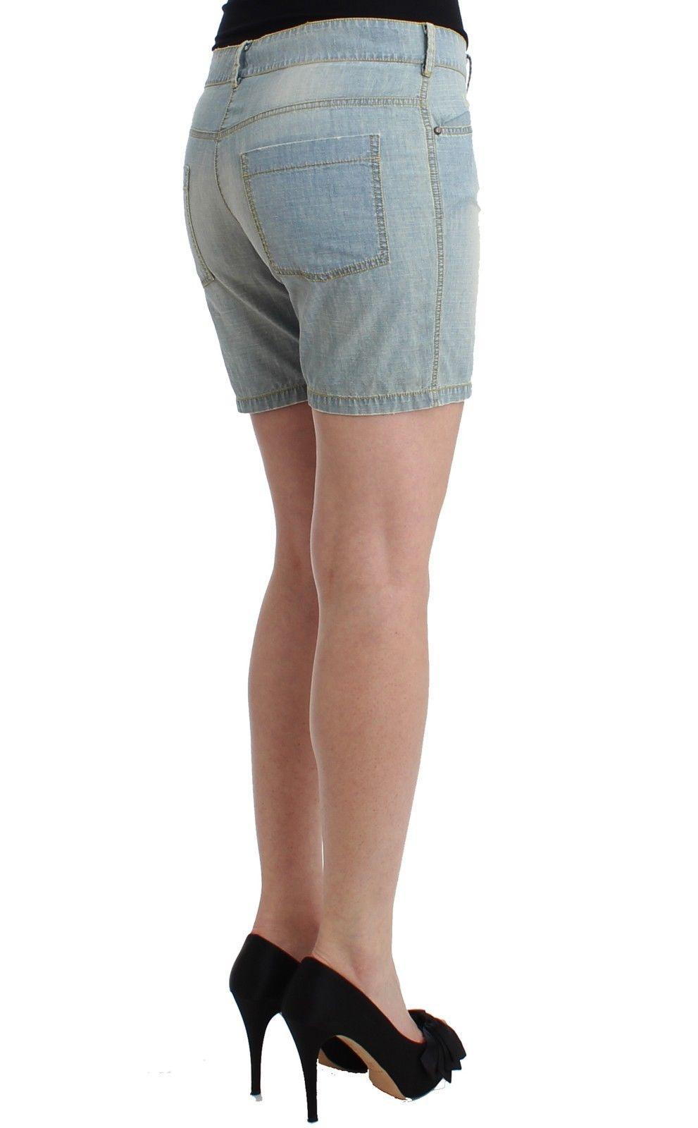 Chic Blue Denim Shorts - Ermanno Scervino - Arichezz.store