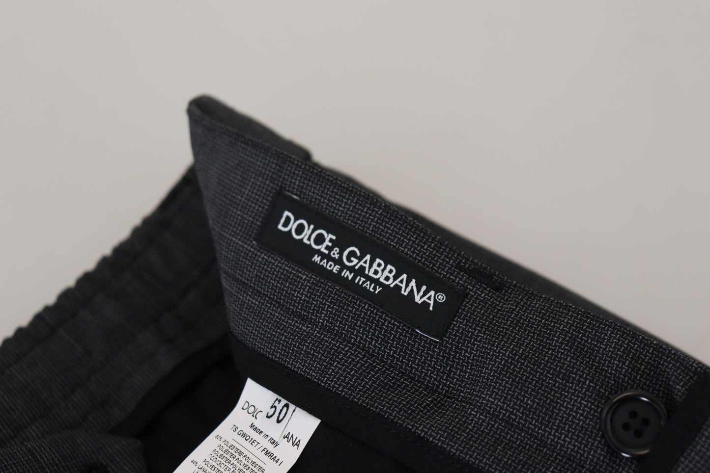 Dolce & Gabbana Elegant Checkered Slim Fit Cargo Pants - Arichezz.store