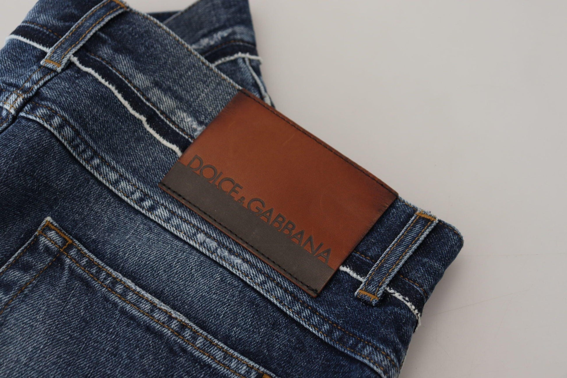 Dolce & Gabbana Elegant Blue Wash Regular Fit Jeans - Arichezz.store