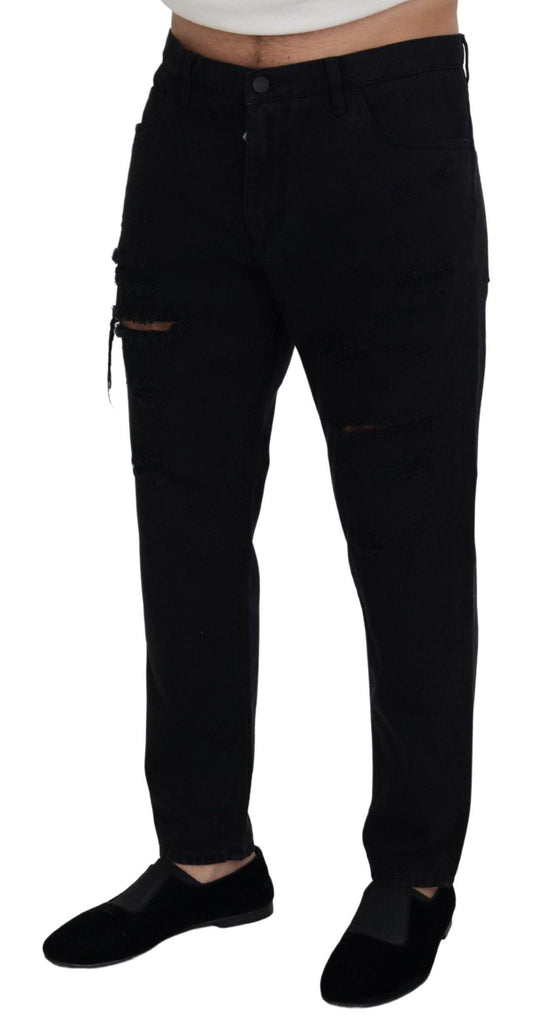 Dolce & Gabbana Elegant Black Loose Fit Italian Jeans - Arichezz.store