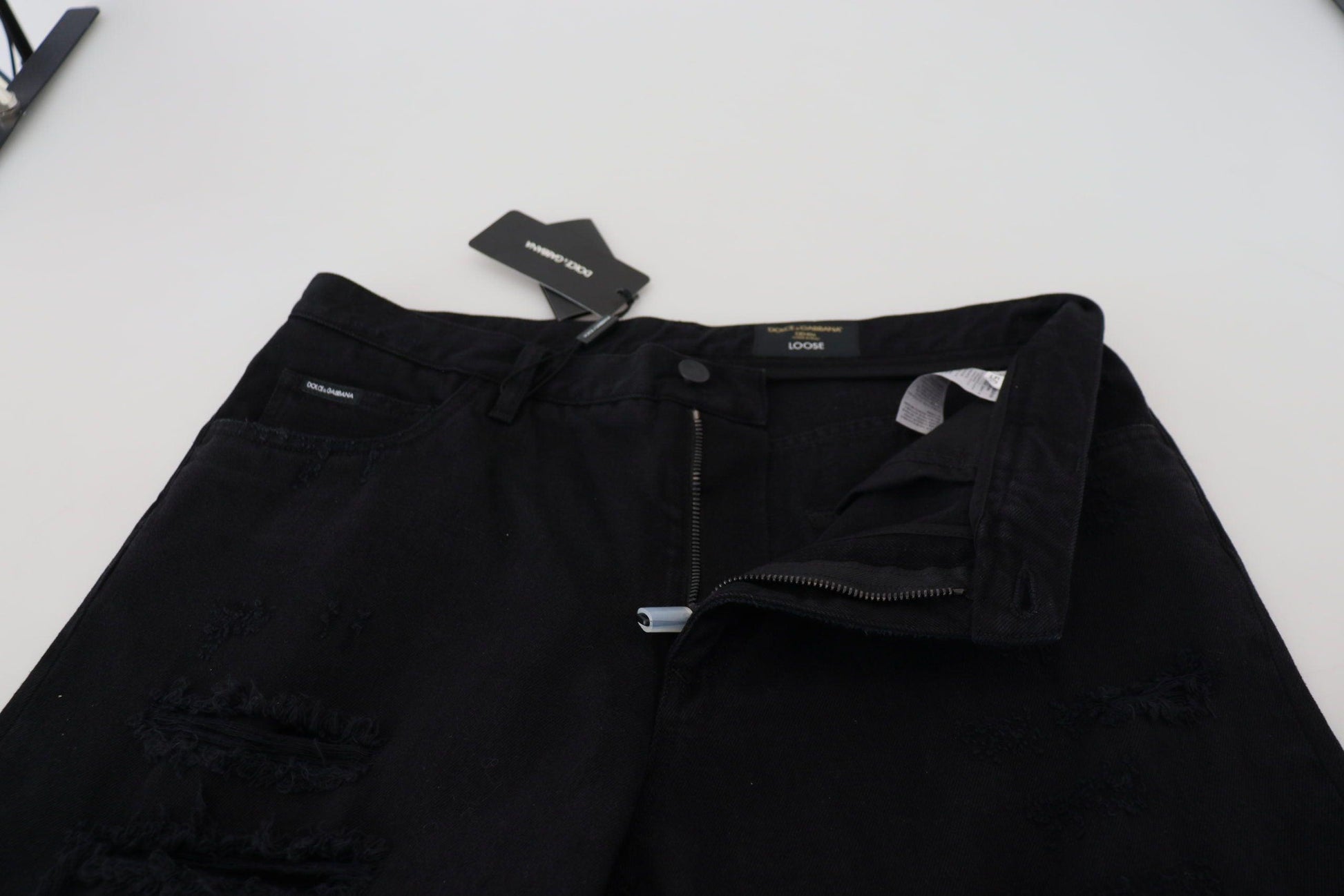 Dolce & Gabbana Elegant Black Loose Fit Italian Jeans - Arichezz.store