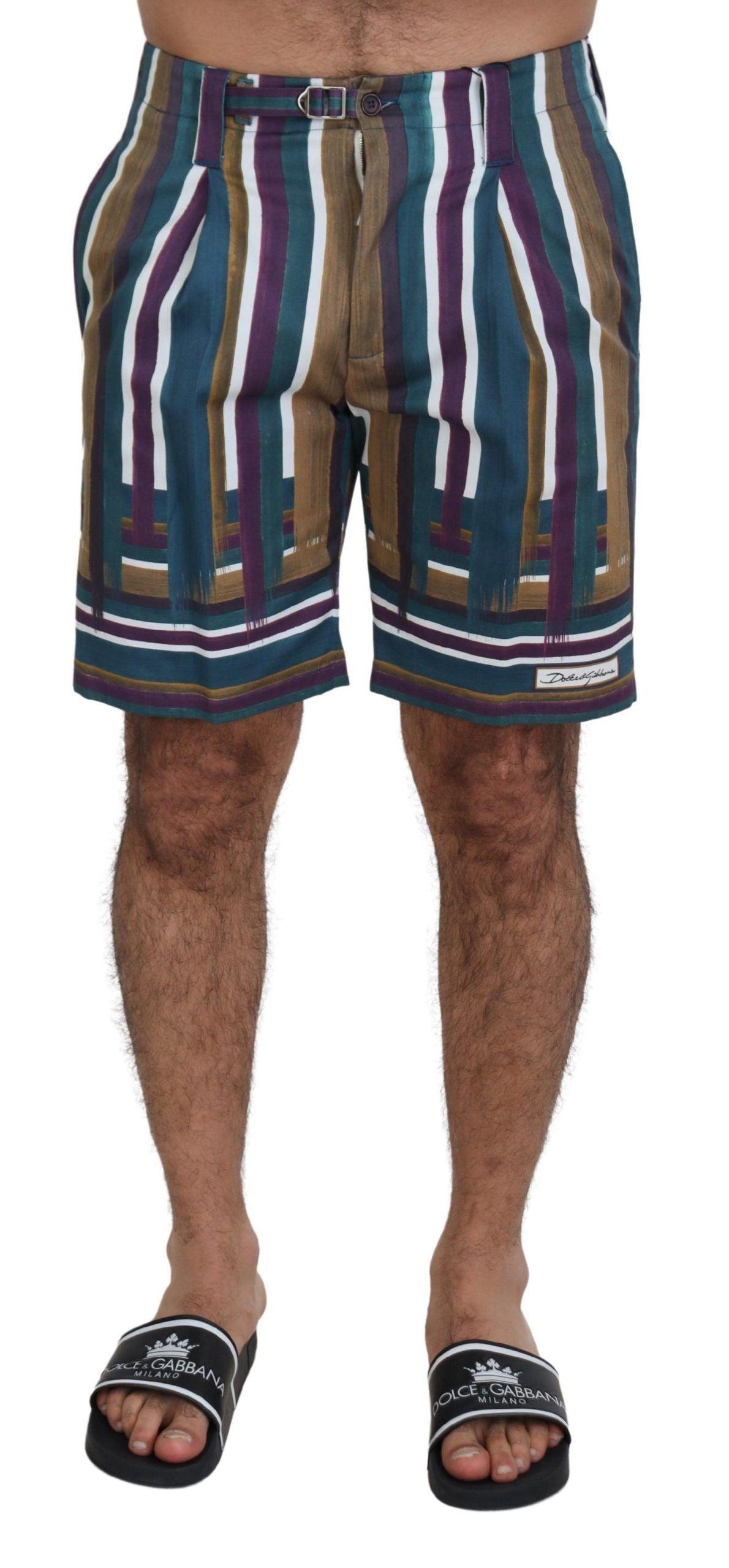 Dolce & Gabbana Chic Multicolor Chino Shorts - Regular Fit - Arichezz.store