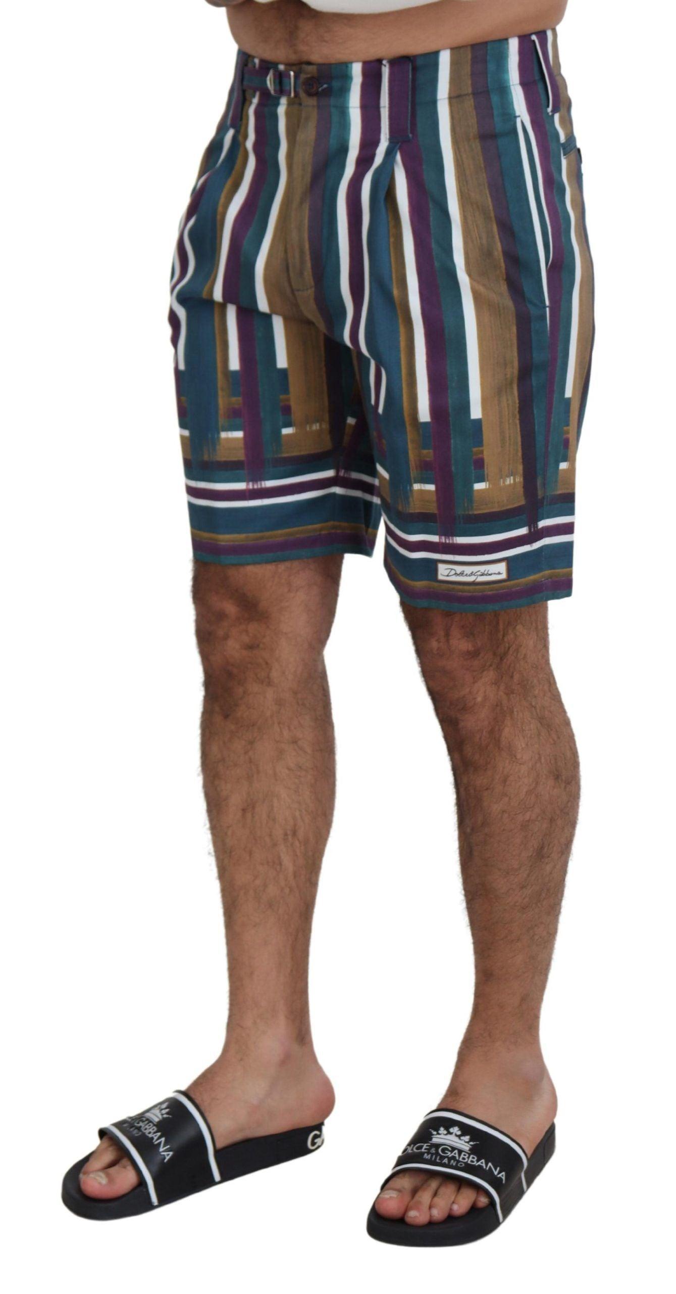 Dolce & Gabbana Chic Multicolor Chino Shorts - Regular Fit - Arichezz.store