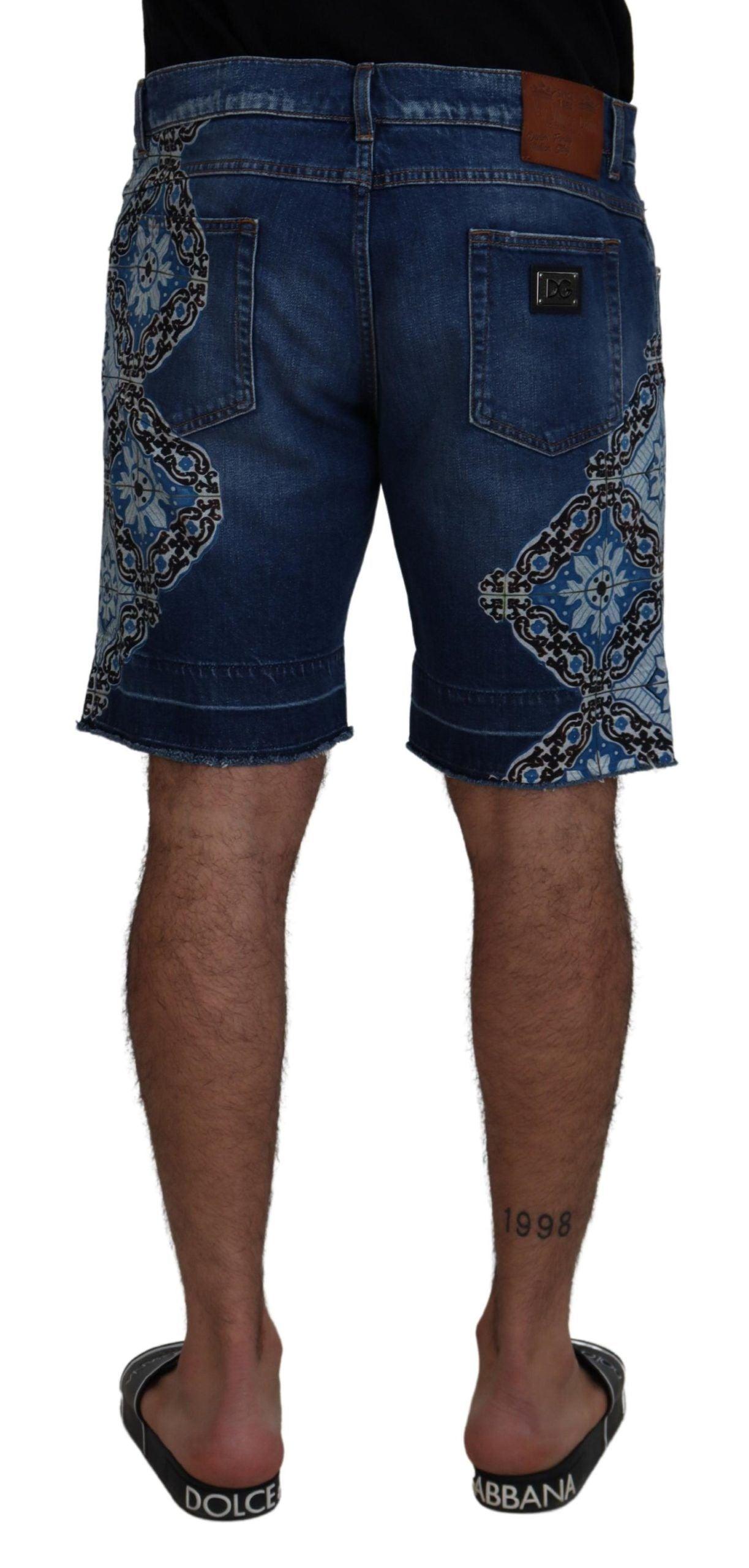 Dolce & Gabbana Elegant Slim Fit Denim Shorts - Arichezz.store