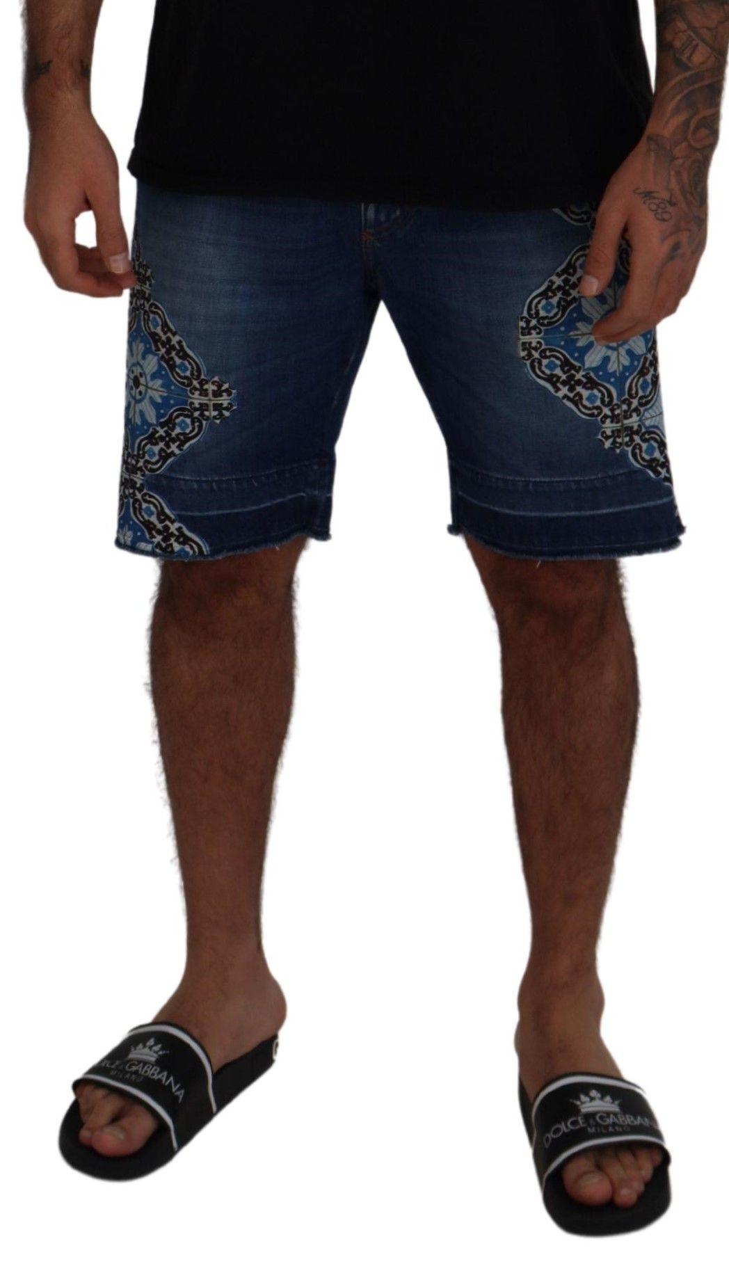 Dolce & Gabbana Elegant Slim Fit Denim Shorts - Arichezz.store