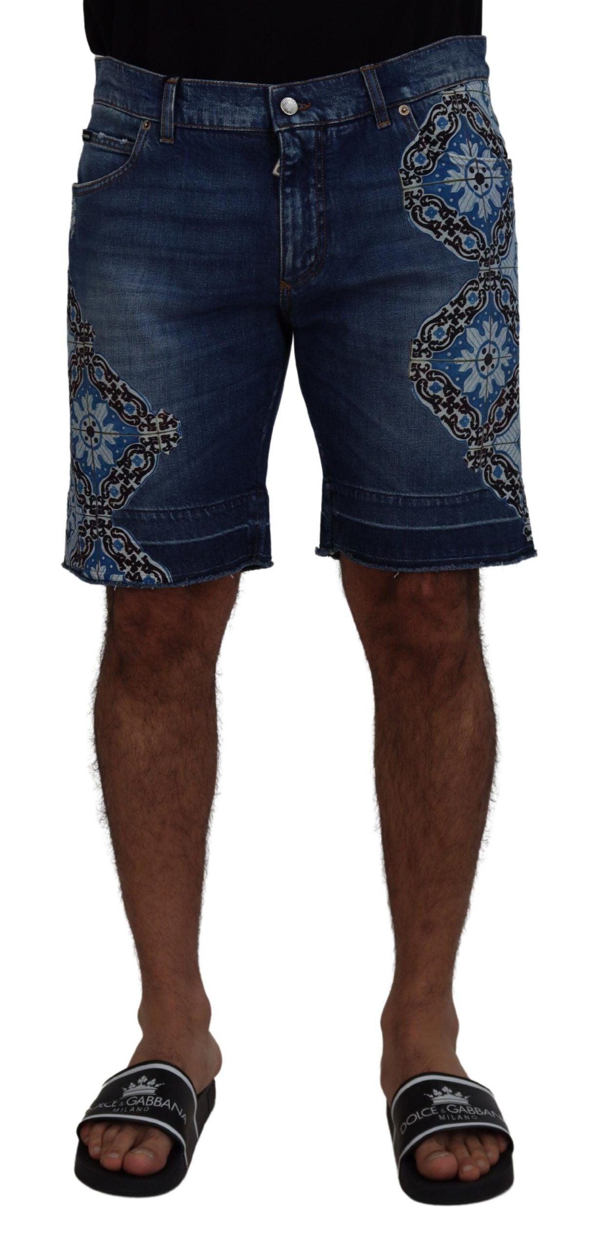 Dolce & Gabbana Elegant Slim Fit Denim Shorts - Arichezz.store