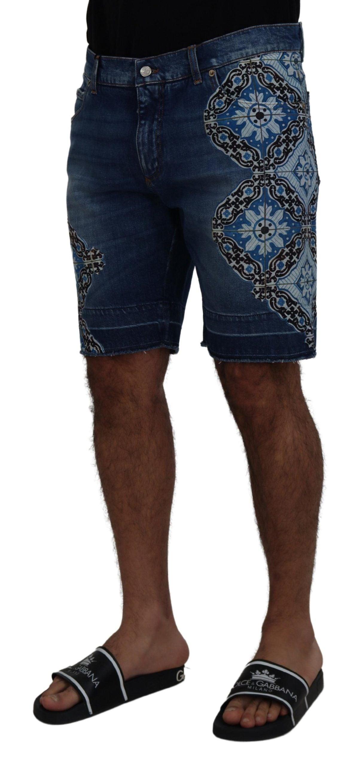 Dolce & Gabbana Elegant Slim Fit Denim Shorts - Arichezz.store