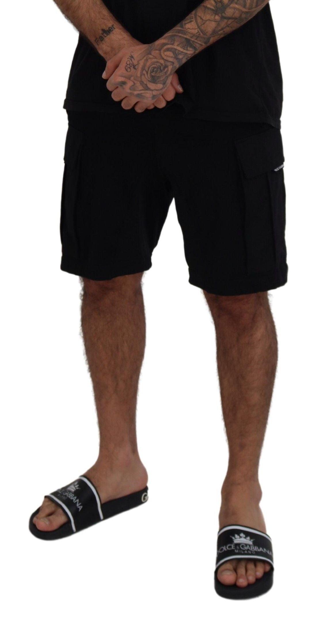 Dolce & Gabbana Elevate Your Summer: Classic Black Bermuda Shorts - Arichezz.store