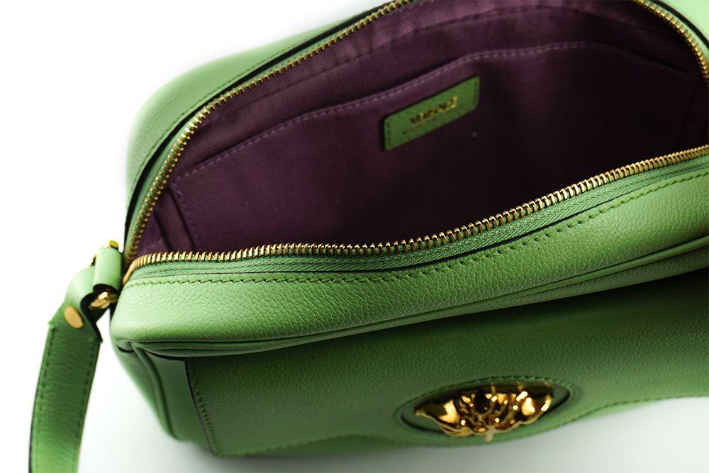 Versace Elegant Mint Green Leather Camera Case Bag - Arichezz.store