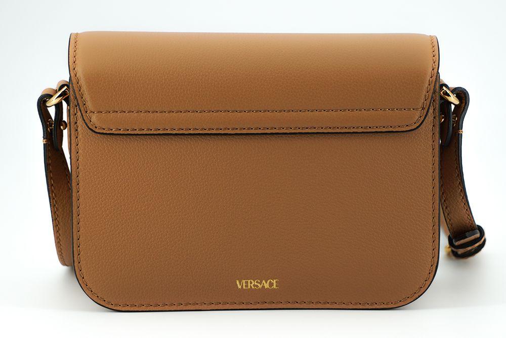 Versace Elegant Calf Leather Shoulder Bag in Brown - Arichezz.store