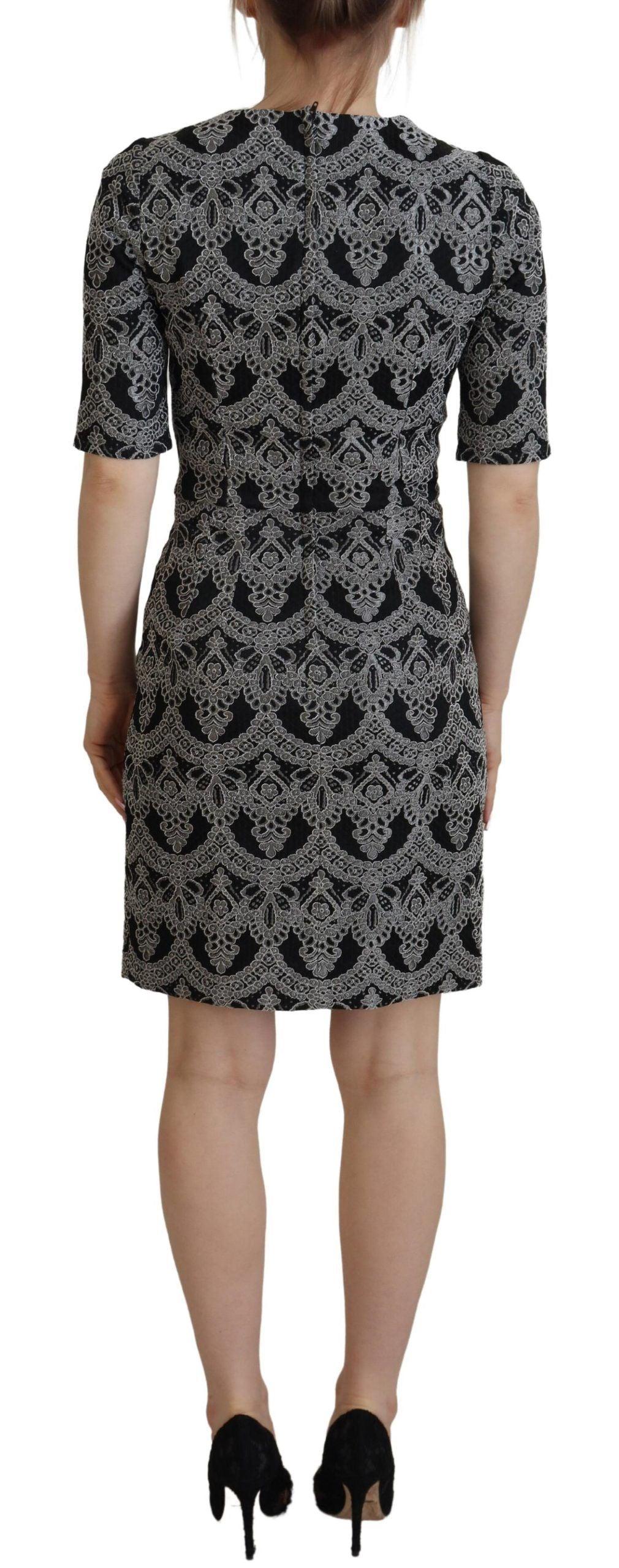 Dolce & Gabbana Elegant Jacquard Bodycon Shift Dress - Arichezz.store