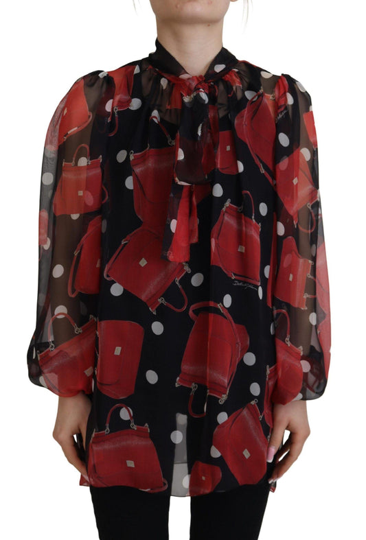 Dolce & Gabbana Sicilian Print Silk Blouse - Luxurious & Chic - Arichezz.store