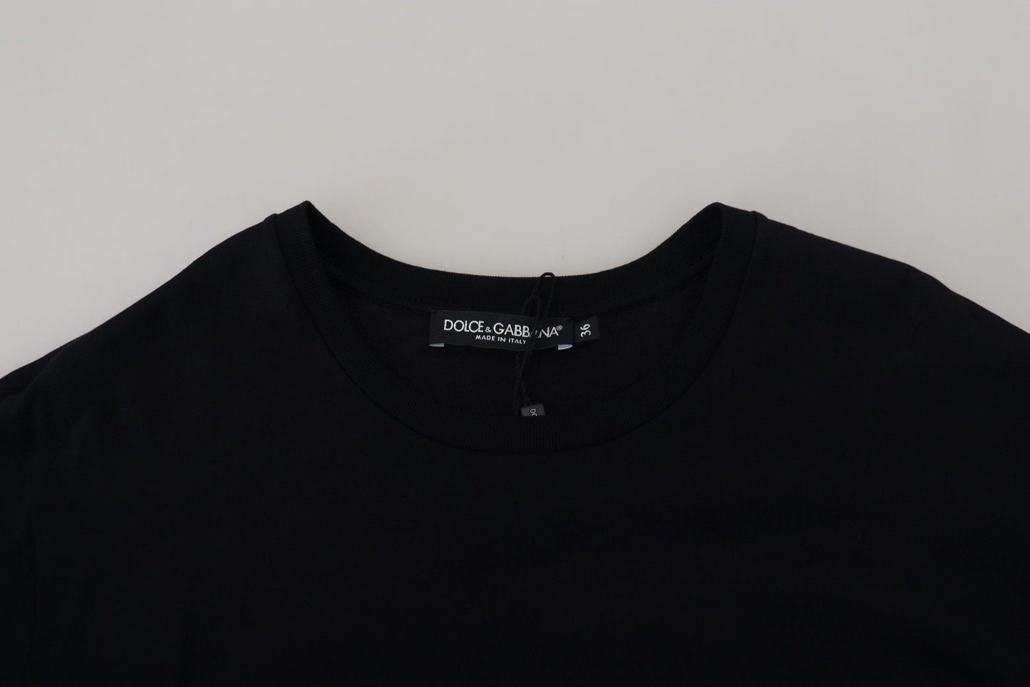 Dolce & Gabbana Elegant Black Cotton Short Sleeve Tee - Arichezz.store