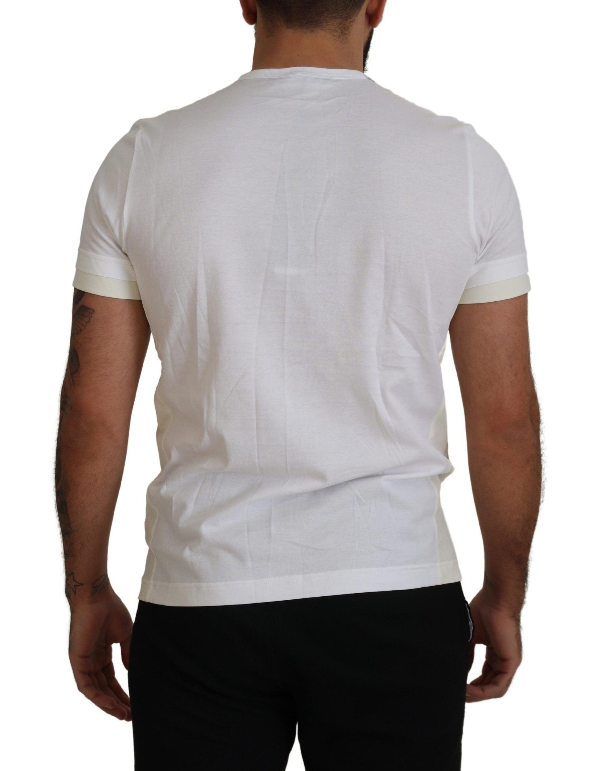 Dolce & Gabbana Elegant White Cotton Tee with DG Chest Pocket - Arichezz.store