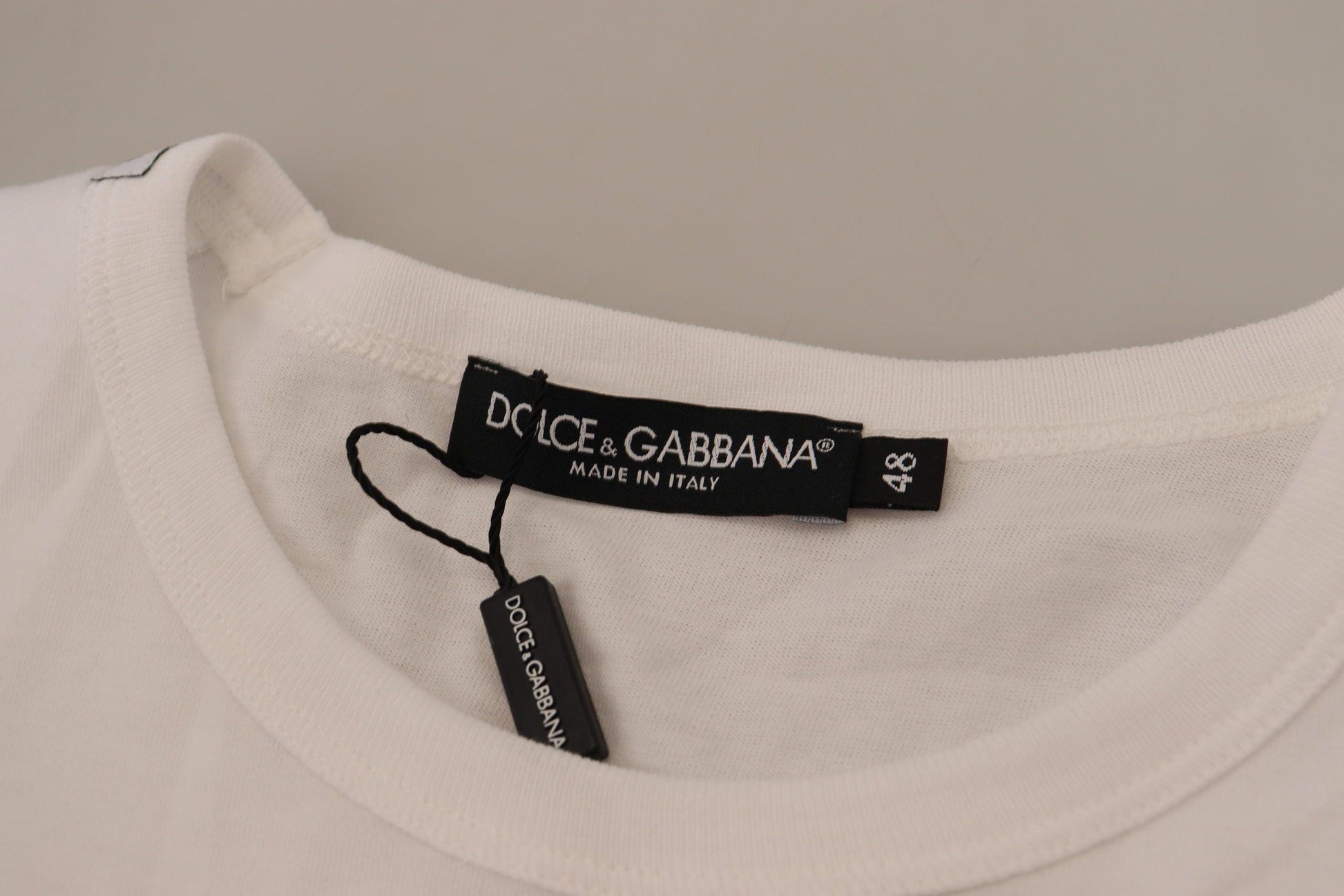 Dolce & Gabbana Elegant White Cotton Tee with DG Chest Pocket - Arichezz.store