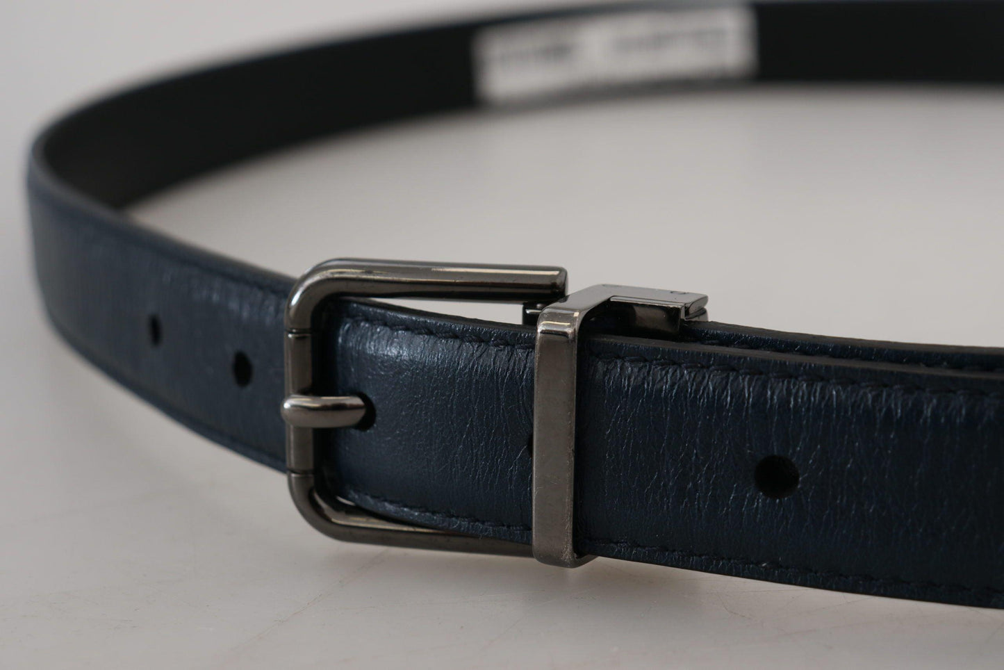 Dolce & Gabbana Elegant Dark Blue Leather Belt - Arichezz.store