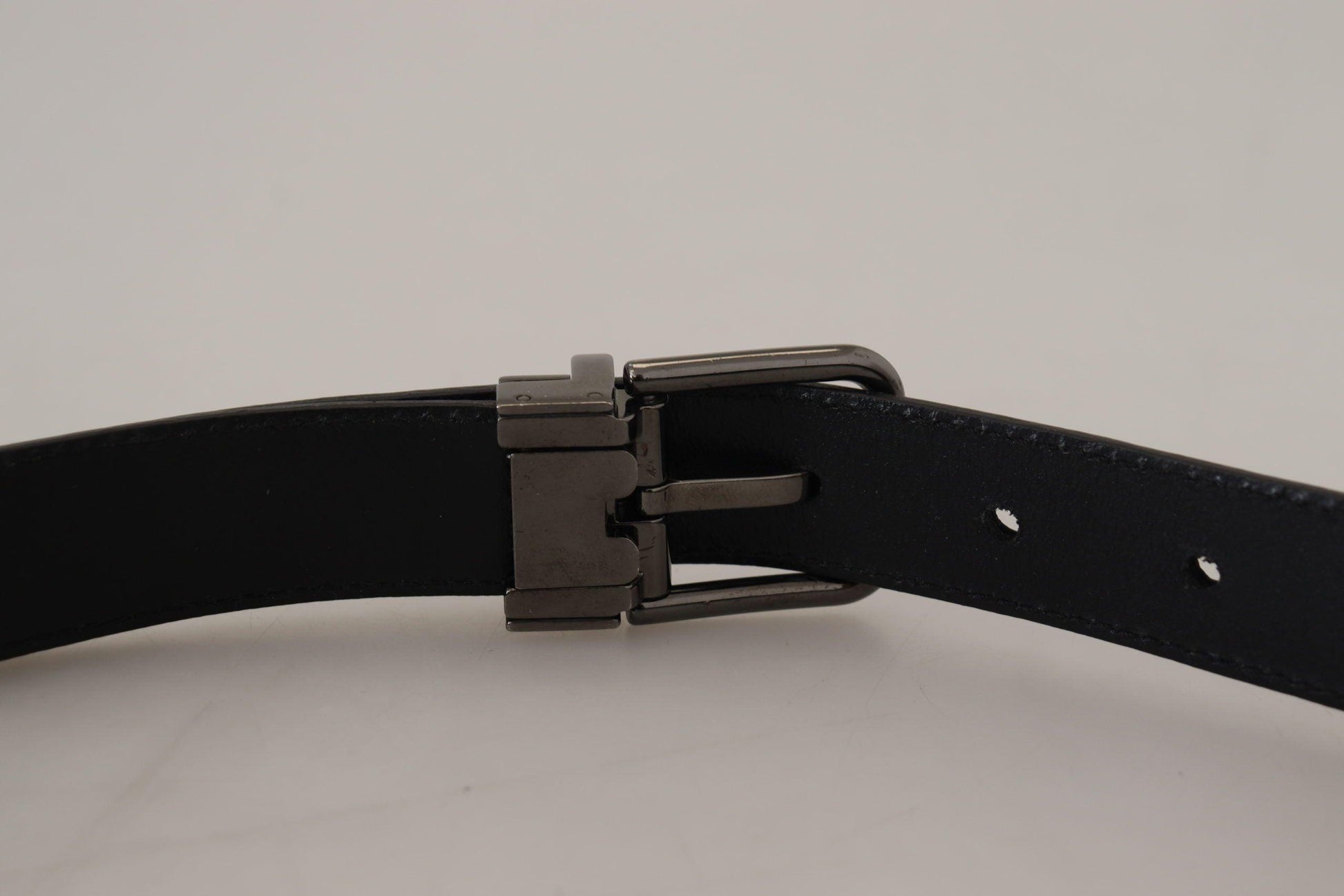 Dolce & Gabbana Elegant Dark Blue Leather Belt - Arichezz.store