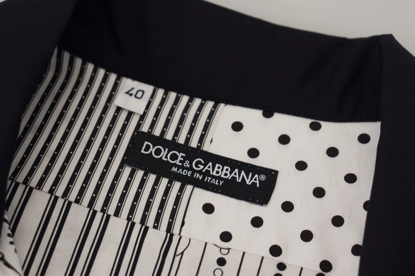 Dolce & Gabbana Elegant Black & White Cotton Shirt - Arichezz.store