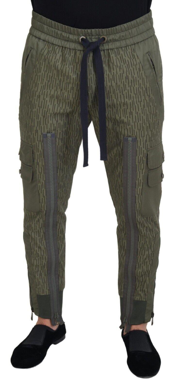 Dolce & Gabbana Elegant Green Cotton Blend Pants - Arichezz.store