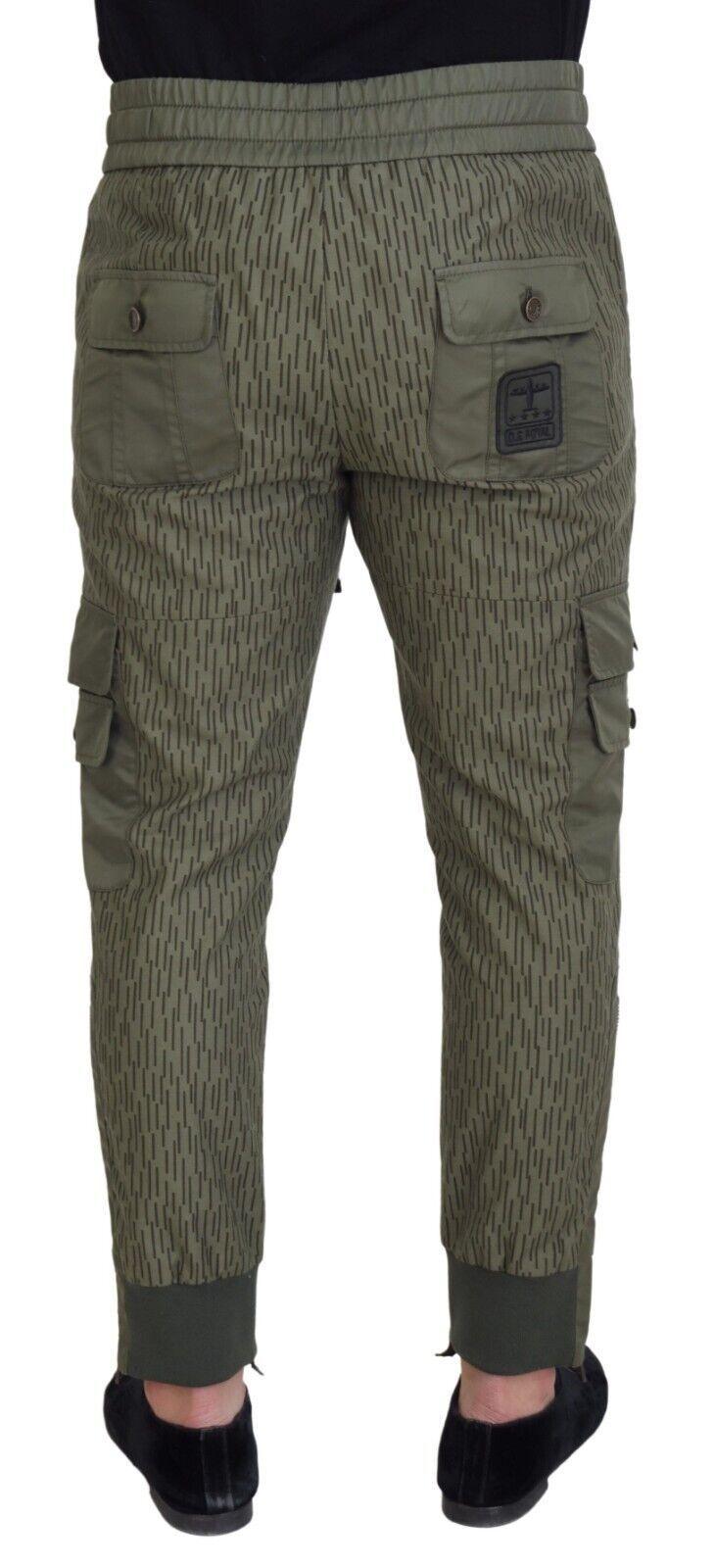 Dolce & Gabbana Elegant Green Cotton Blend Pants - Arichezz.store