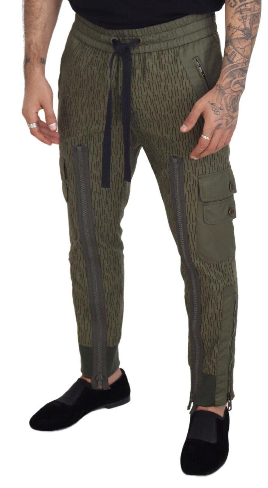 Dolce & Gabbana Elegant Green Cotton Blend Pants - Arichezz.store