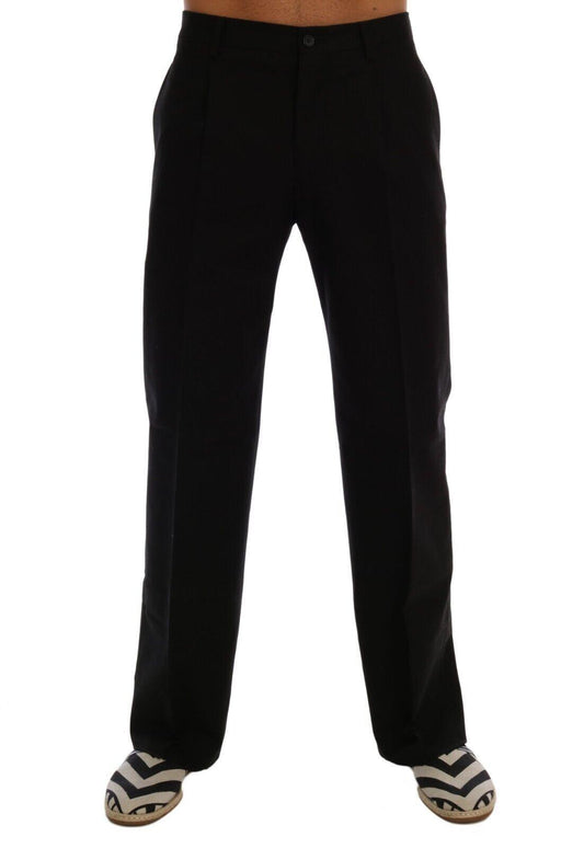 Dolce & Gabbana Elegant Black Cotton Stretch Pants - Arichezz.store