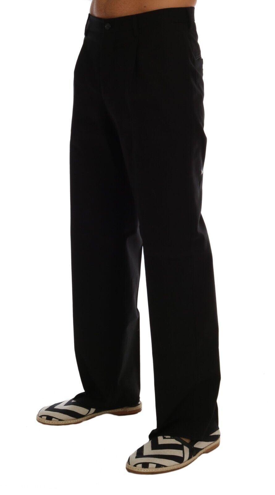 Dolce & Gabbana Elegant Black Cotton Stretch Pants - Arichezz.store