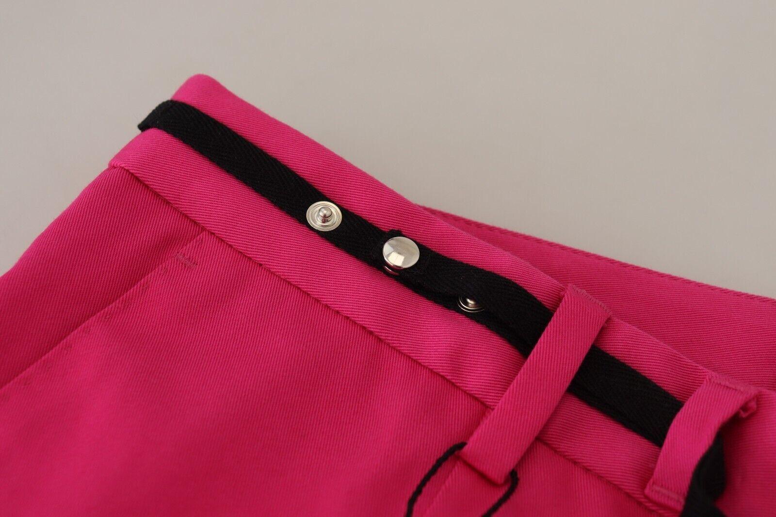 Dolce & Gabbana Chic Pink Cotton Blend Trousers - Arichezz.store