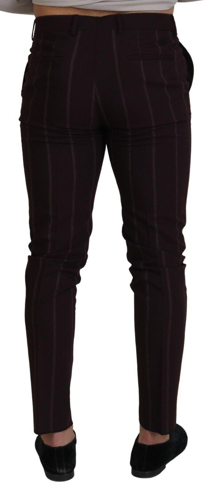 Dolce & Gabbana Elegant Brown Wool Blend Trousers - Arichezz.store