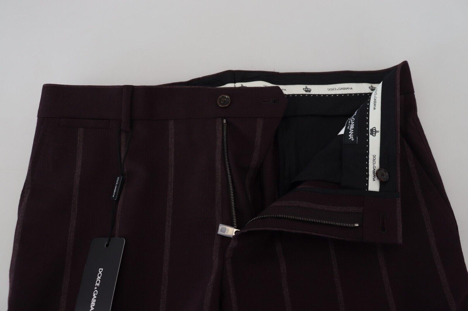 Dolce & Gabbana Elegant Brown Wool Blend Trousers - Arichezz.store