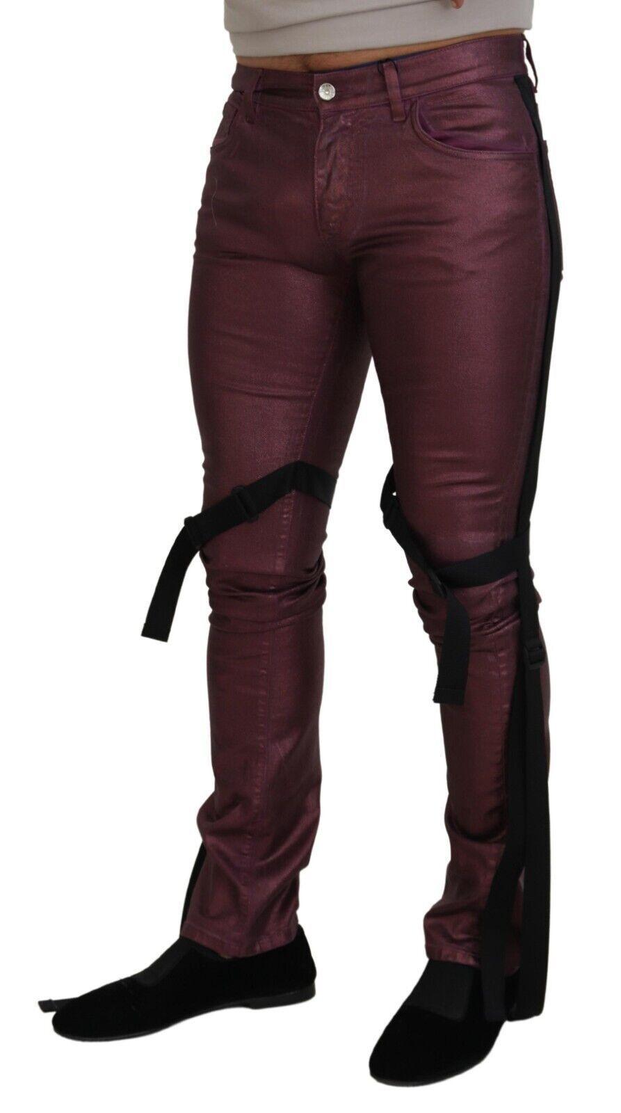 Dolce & Gabbana Elegant Magenta Cotton Trousers - Arichezz.store