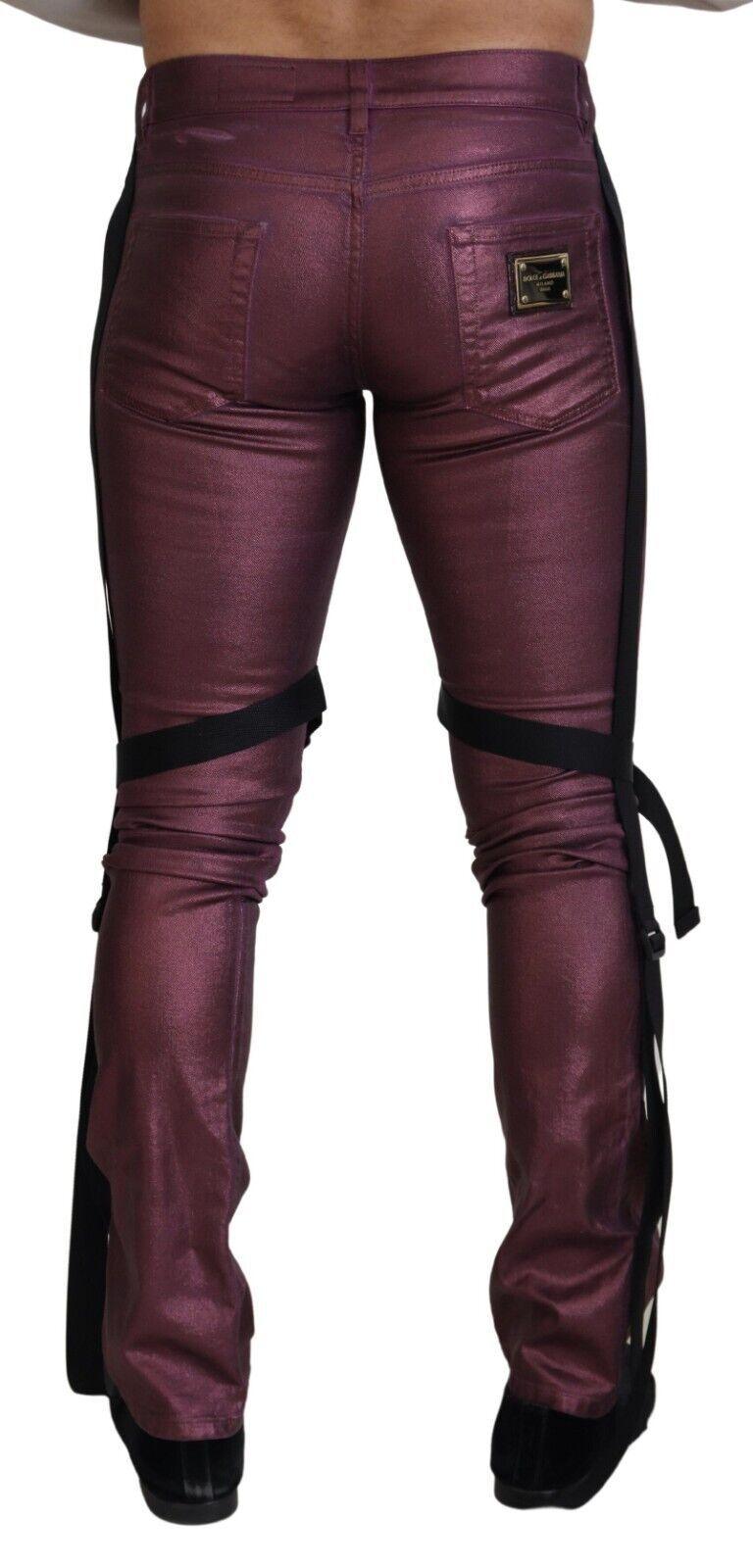 Dolce & Gabbana Elegant Magenta Cotton Trousers - Arichezz.store