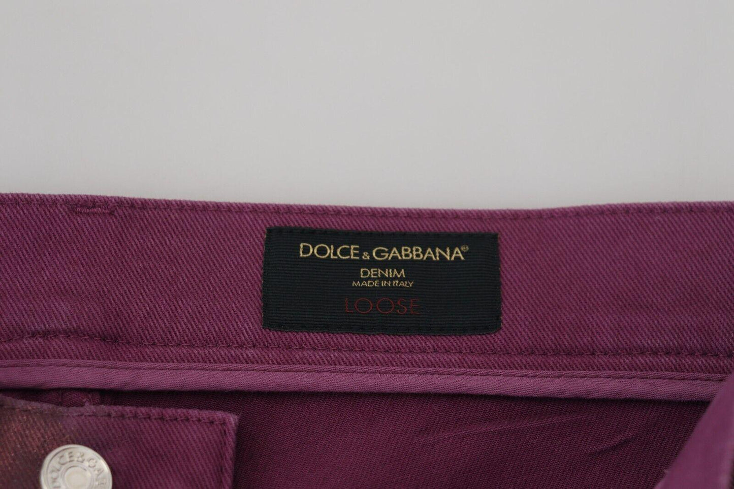 Dolce & Gabbana Elegant Magenta Cotton Trousers - Arichezz.store