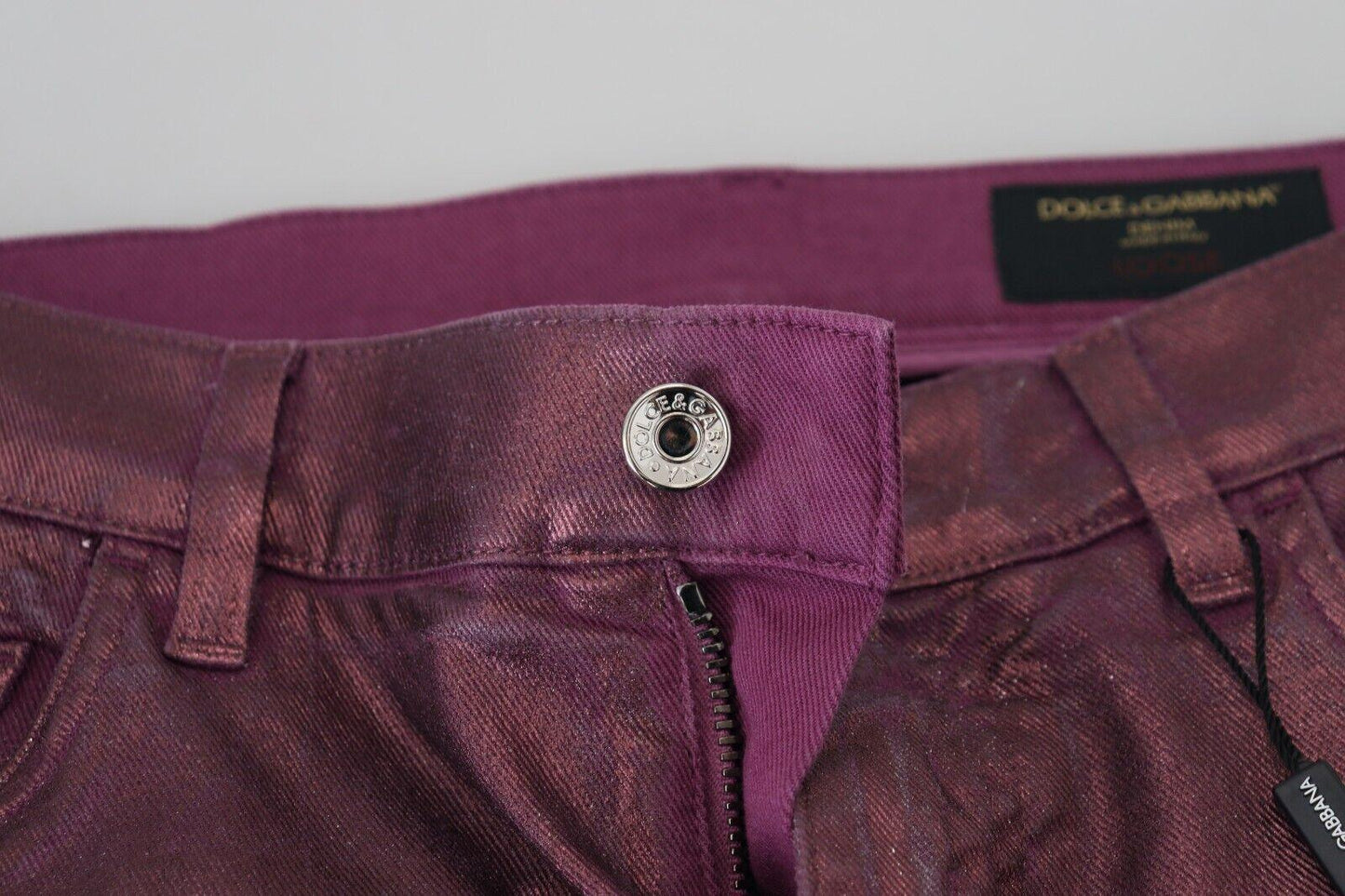 Dolce & Gabbana Elegant Magenta Cotton Trousers - Arichezz.store