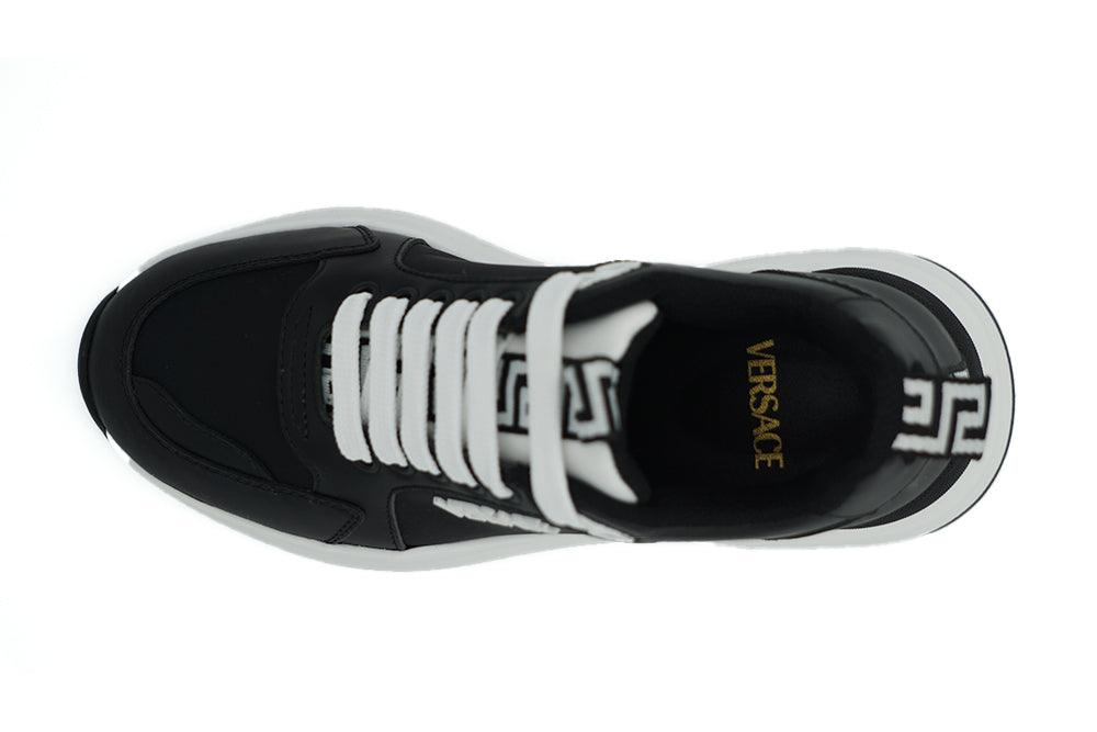 Versace Elegant Monochrome Leather Sneakers - Arichezz.store