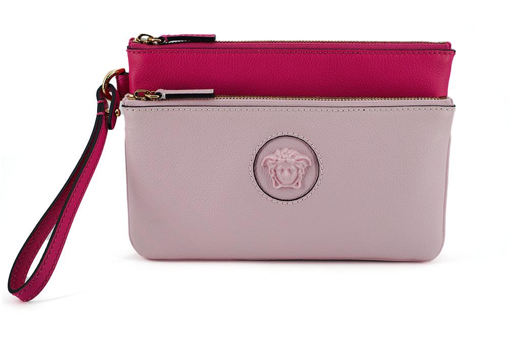 Versace Elegant Pink Leather Pouch Clutch - Arichezz.store