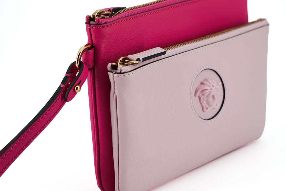 Versace Elegant Pink Leather Pouch Clutch - Arichezz.store