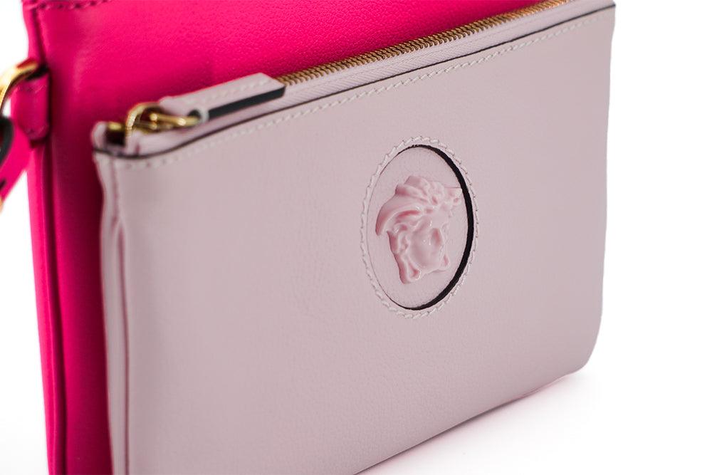 Versace Elegant Pink Leather Pouch Clutch - Arichezz.store