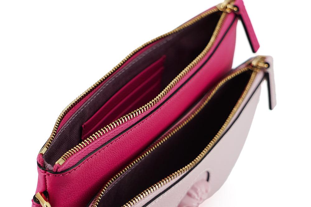 Versace Elegant Pink Leather Pouch Clutch - Arichezz.store