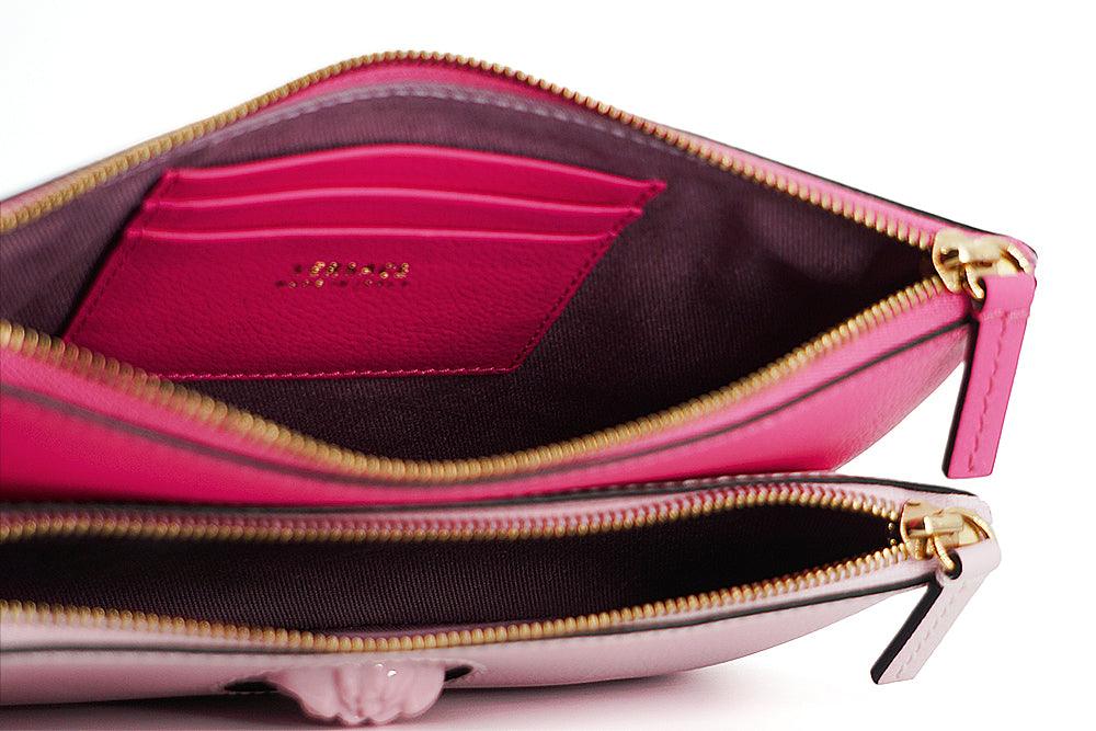 Versace Elegant Pink Leather Pouch Clutch - Arichezz.store