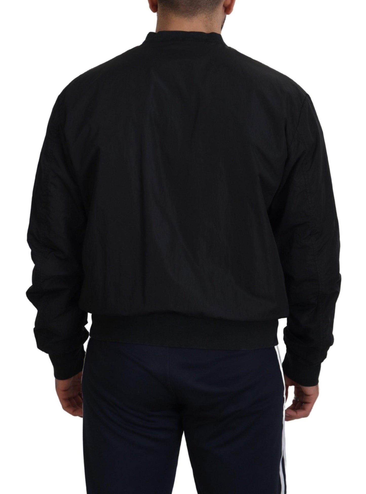 Dolce & Gabbana Elegant Black Bomber Jacket - Arichezz.store